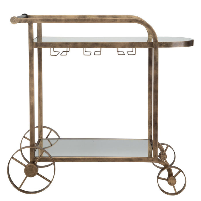 Uttermost 50016 Bar Cart, Antique Brass