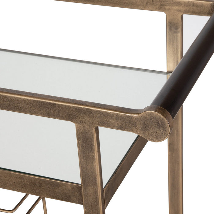Uttermost 50016 Bar Cart, Antique Brass