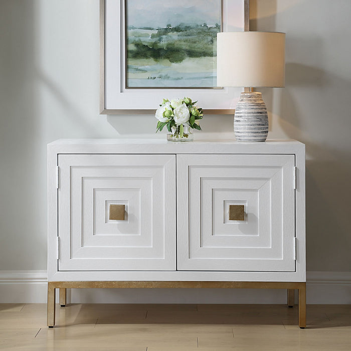 Uttermost 50033 Cabinet, Brushed Brass