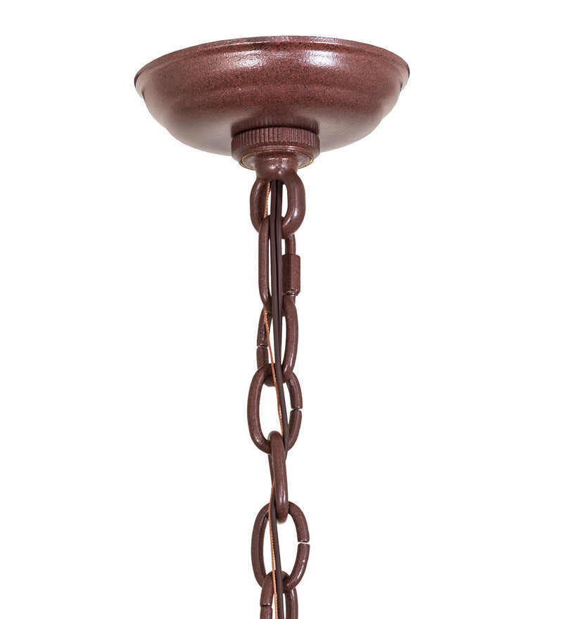 Meyda Tiffany 269042 Eight Light Chandelier, Rust & Green Branches