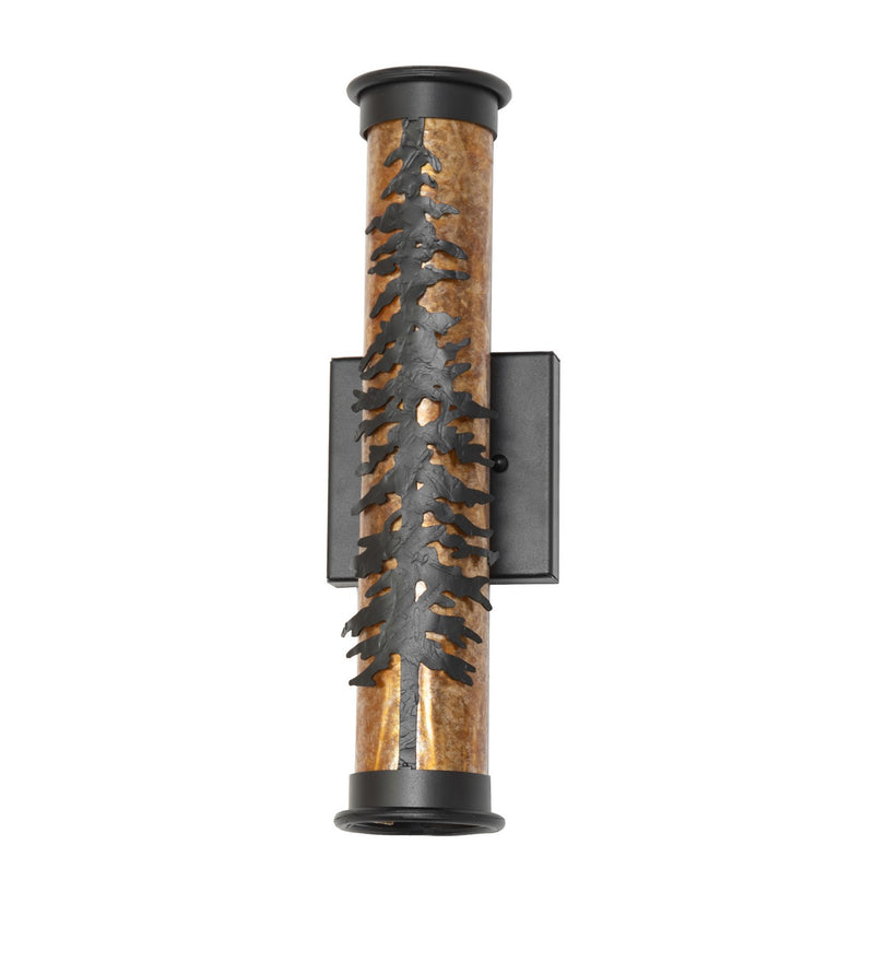 Meyda Tiffany 270086 Two Light Wall Sconce, Textured Black