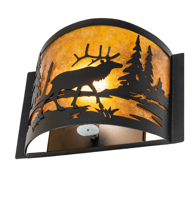 Meyda Tiffany 270089 LED Wall Sconce, Textured Black