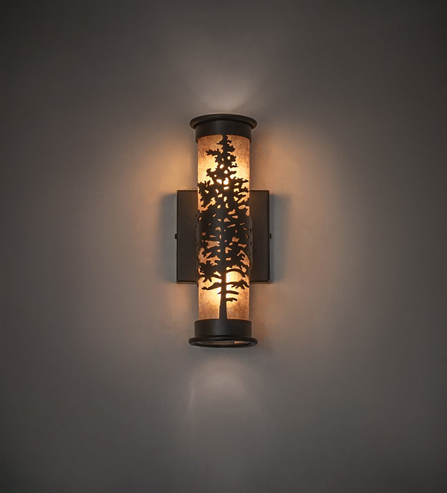Meyda Tiffany 270090 Two Light Wall Sconce, Textured Black