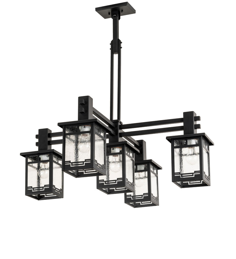 Meyda Tiffany 273995 Five Light Chandelier, Solar Black