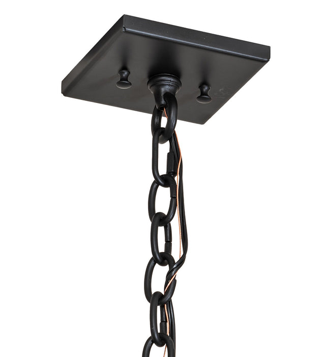 Meyda Tiffany 275597 Four Light Chandelier, Flat Black