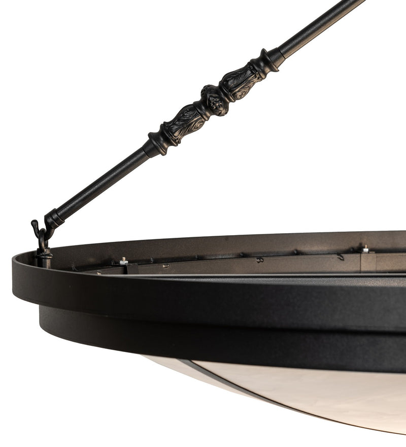 Meyda Tiffany 275806 Six Light Semi-Flushmount, Textured Black