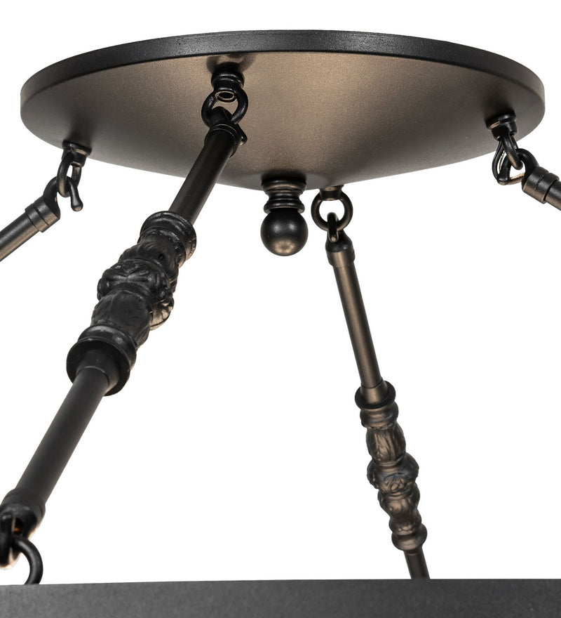 Meyda Tiffany 275806 Six Light Semi-Flushmount, Textured Black
