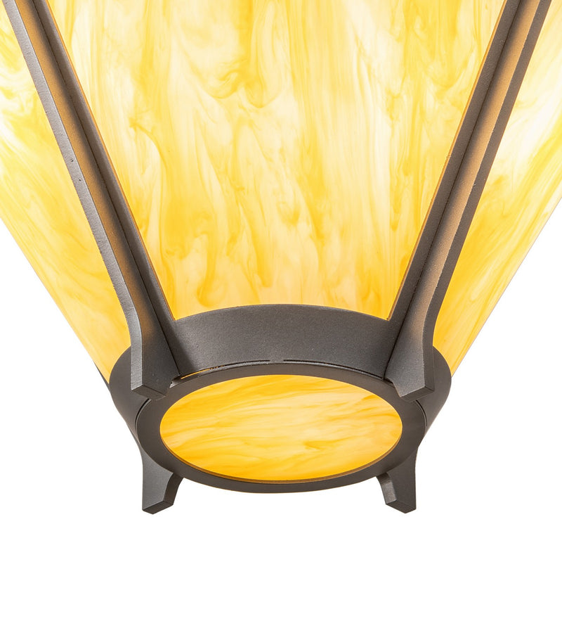 Meyda Tiffany 276195 Three Light Pendant, Wrought Iron
