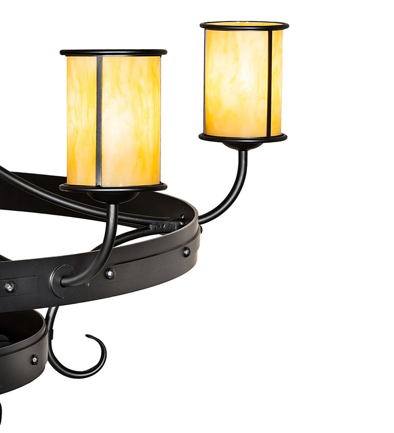 Meyda Tiffany 276196 12 Light Chandelier, Wrought Iron
