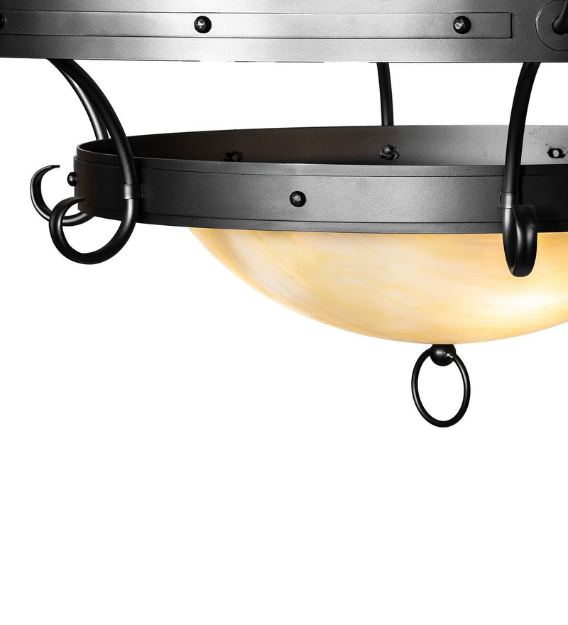 Meyda Tiffany 276196 12 Light Chandelier, Wrought Iron