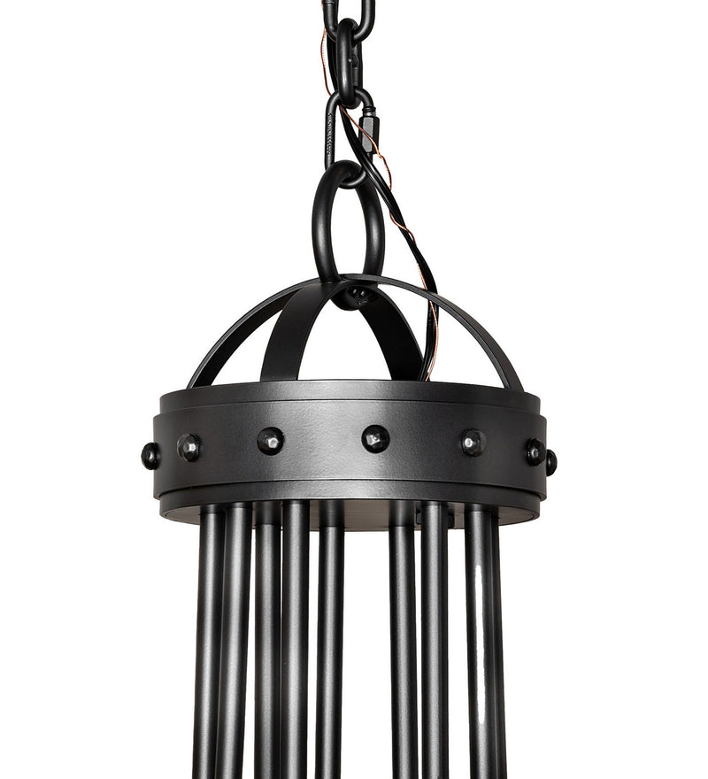 Meyda Tiffany 276196 12 Light Chandelier, Wrought Iron