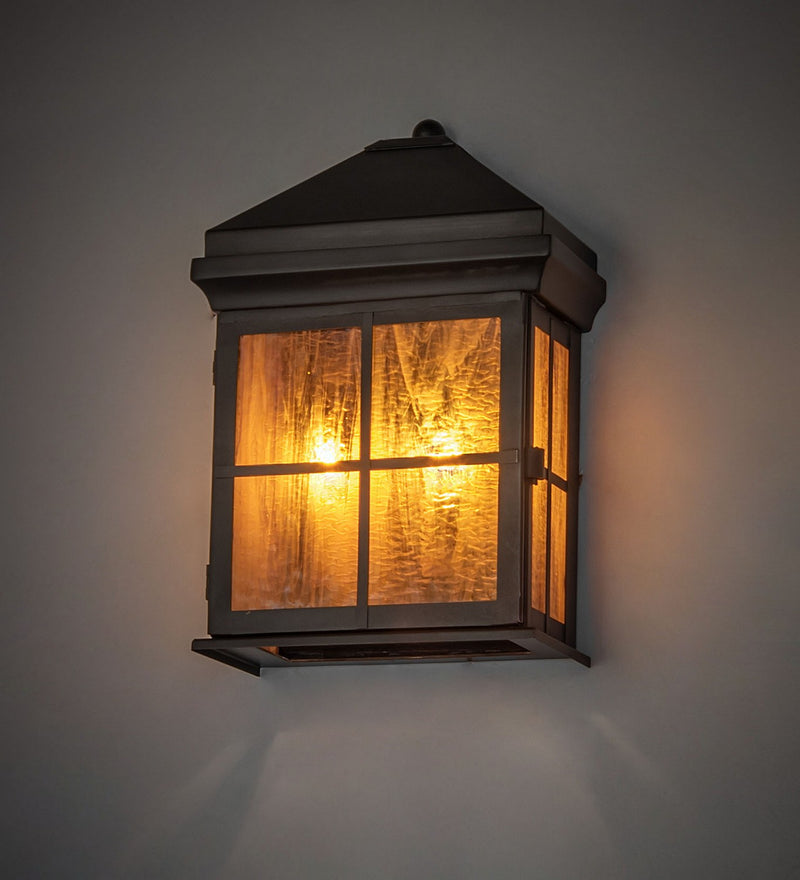Meyda Tiffany 276402 Two Light Wall Sconce, Craftsman Brown