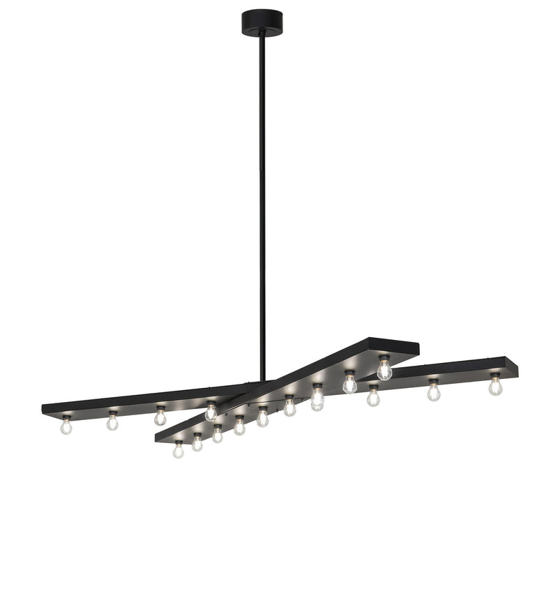 Meyda Tiffany 276585 17 Light Chandelier, Solar Black