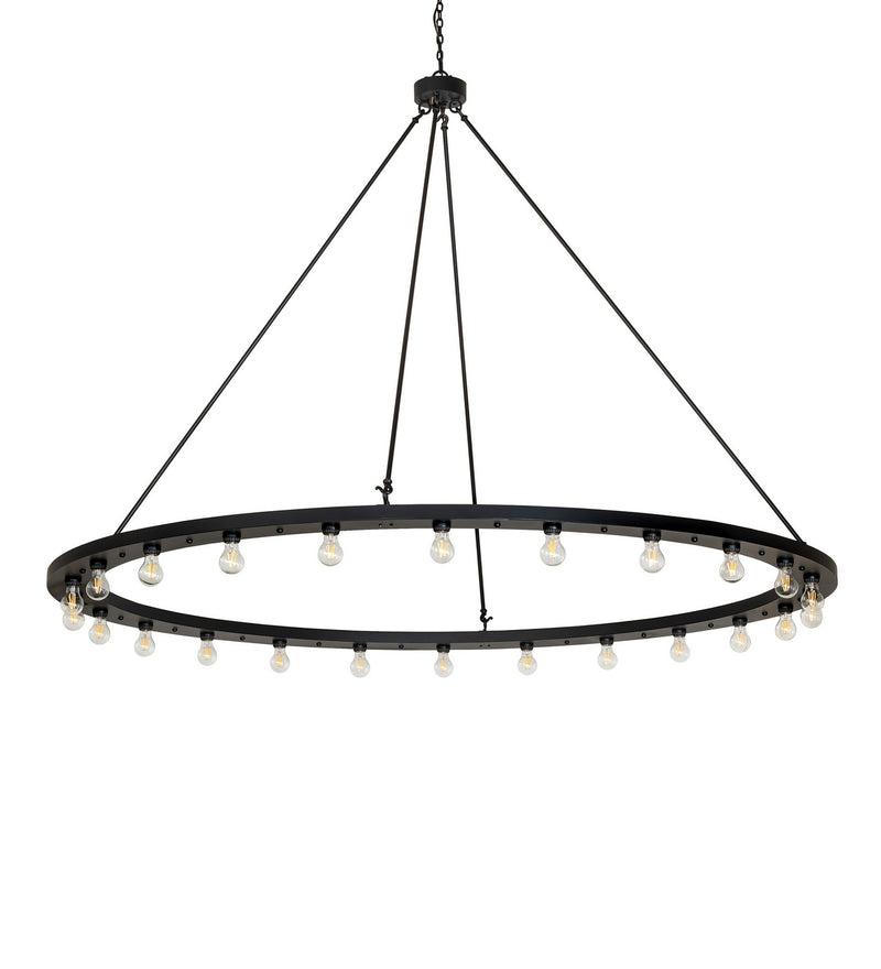 Meyda Tiffany 276590 24 Light Chandelier, Solar Black
