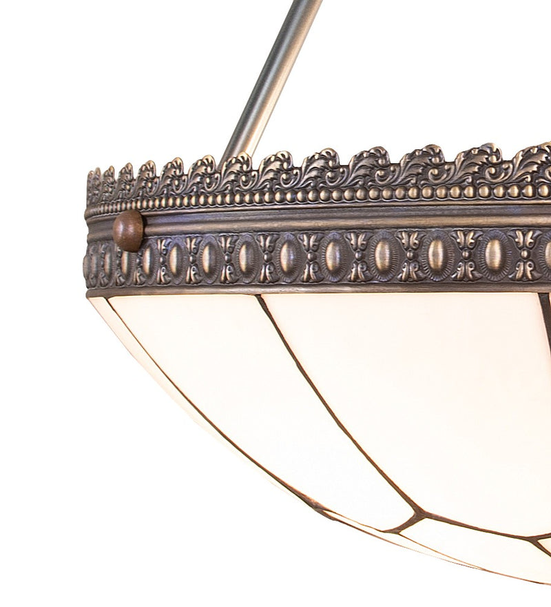 Meyda Tiffany 276606 Four Light Semi-Flushmount, Weathered Antique Brass