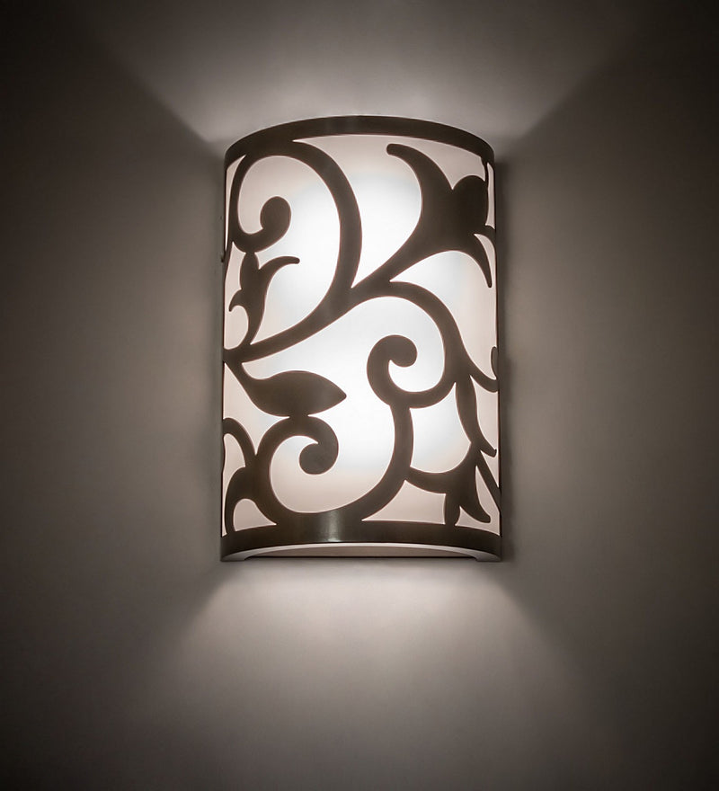 Meyda Tiffany 276885 Two Light Wall Sconce, Rail Bronze