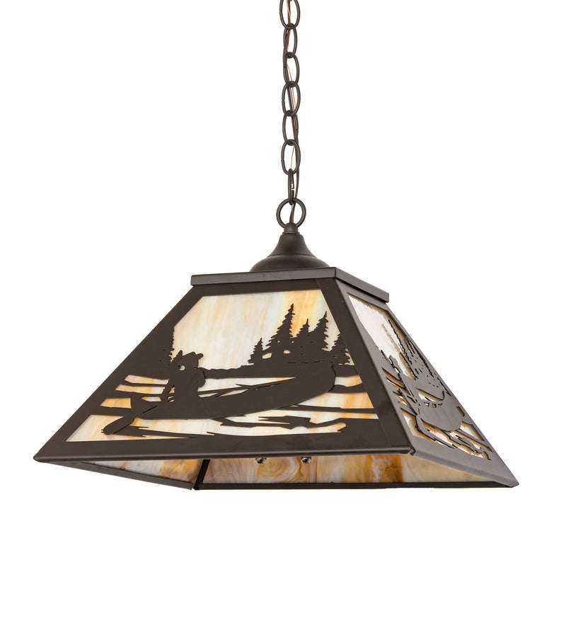 Meyda Tiffany 277021 Two Light Pendant, Oil Rubbed Bronze