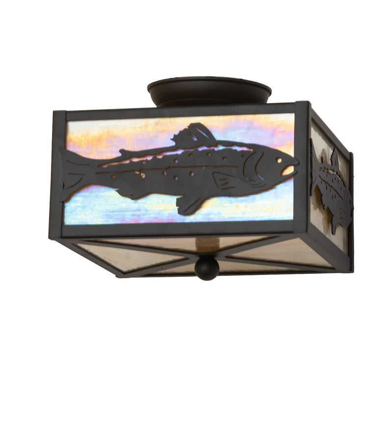 Meyda Tiffany 277022 Two Light Flushmount, Oil Rubbed Bronze