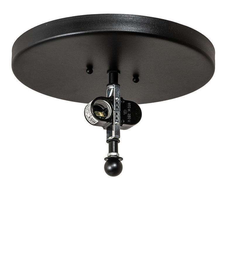 Meyda Tiffany 65607 Two Light Flushmount, Textured Black