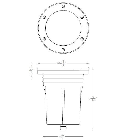 W.A.C. Lighting 5034-30BZ LED Inground Light, Bronze On Aluminum