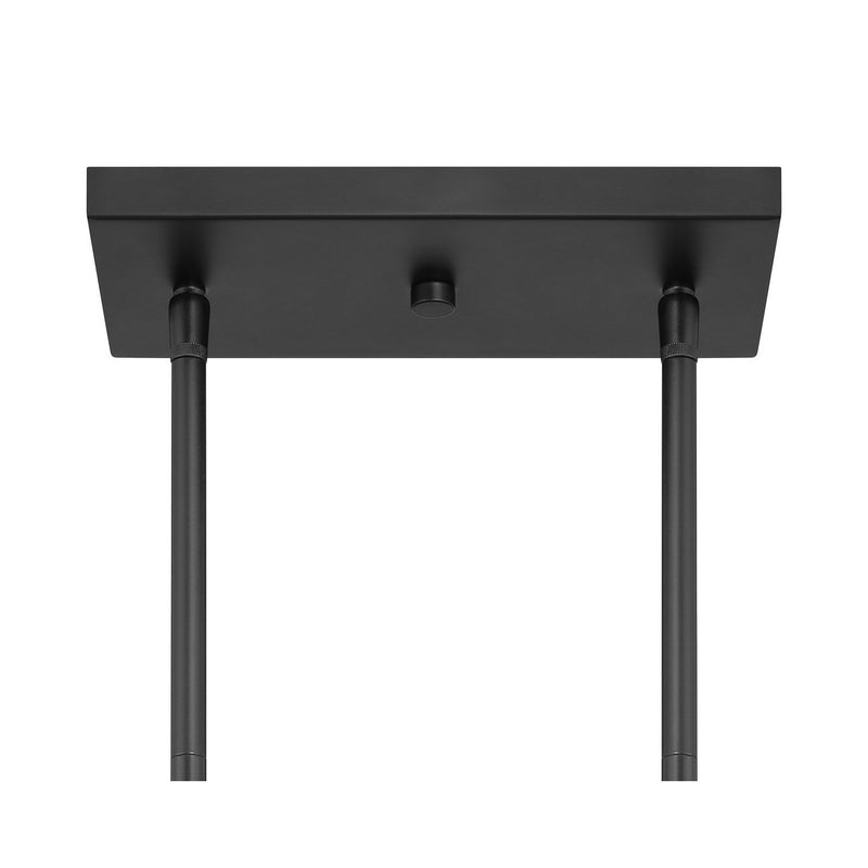 Meridian M100125MBK Three Light Linear Chandelier, Matte Black
