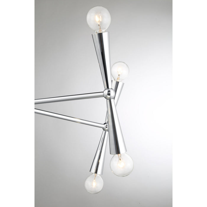 Meridian M100128CH Ten Light Chandelier, Chrome