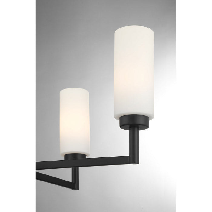 Meridian M100129MBK Four Light Chandelier, Matte Black