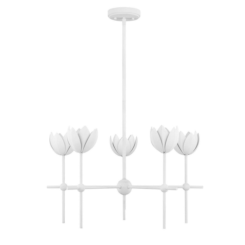 Meridian M100131BQW LED Chandelier, Bisque White