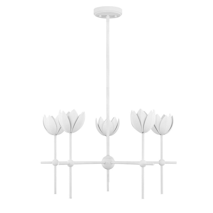 Meridian M100131BQW LED Chandelier, Bisque White