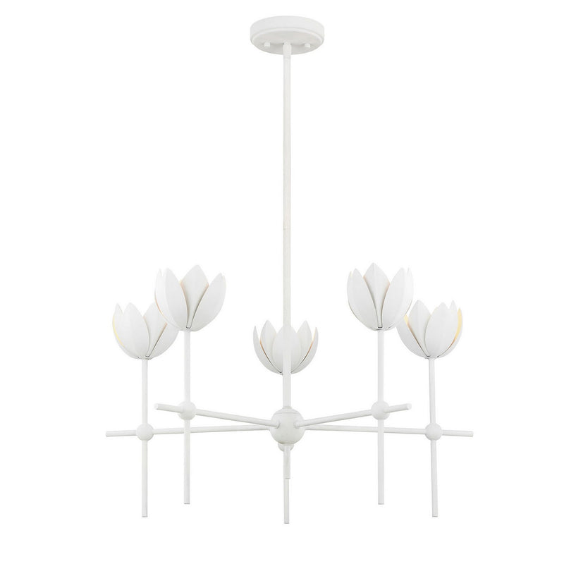 Meridian M100131BQW LED Chandelier, Bisque White