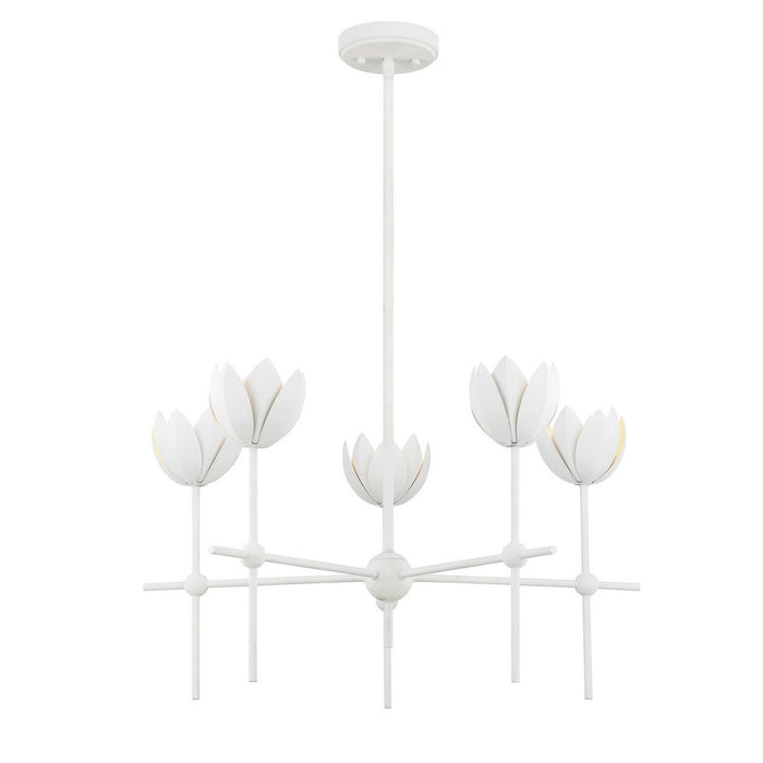 Meridian M100131BQW LED Chandelier, Bisque White