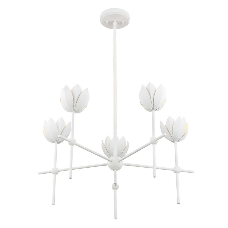 Meridian M100131BQW LED Chandelier, Bisque White