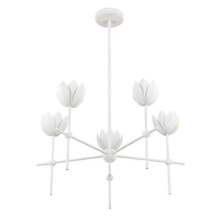Meridian M100131BQW LED Chandelier, Bisque White