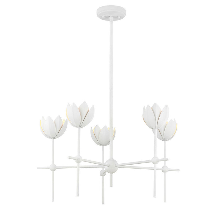 Meridian M100131BQW LED Chandelier, Bisque White
