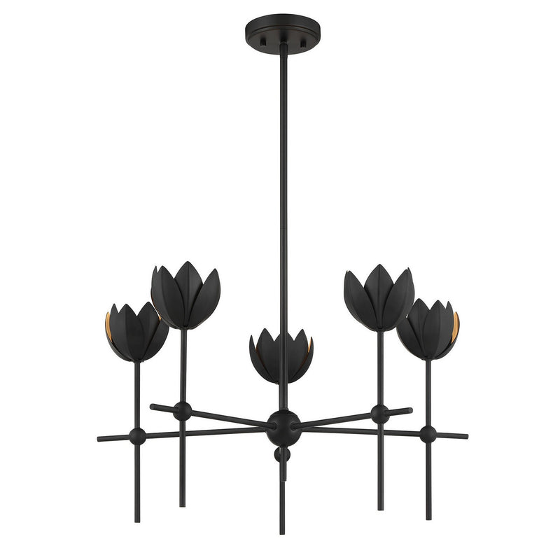Meridian M100131MBK LED Chandelier, Matte Black