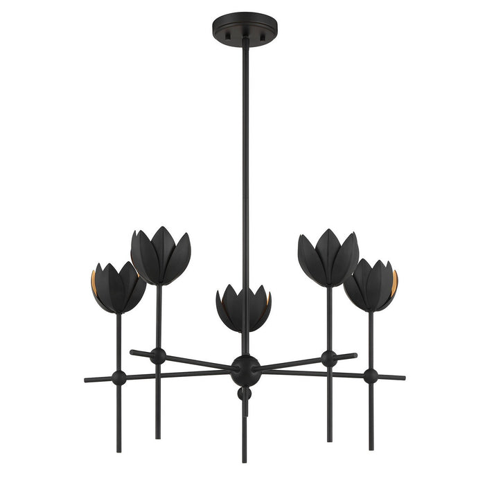 Meridian M100131MBK LED Chandelier, Matte Black