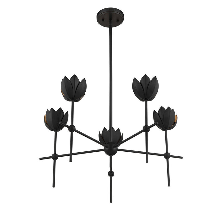 Meridian M100131MBK LED Chandelier, Matte Black