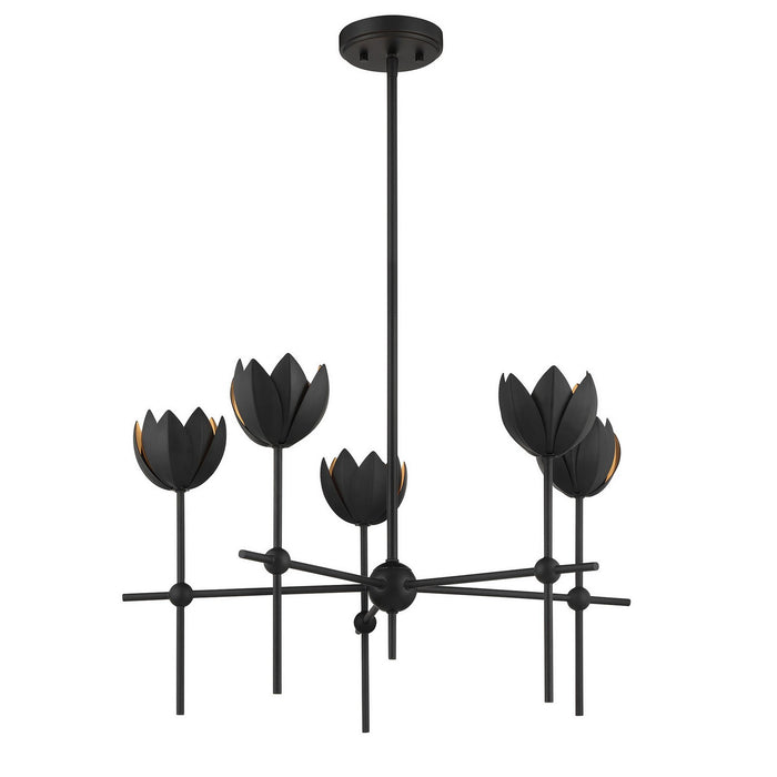 Meridian M100131MBK LED Chandelier, Matte Black
