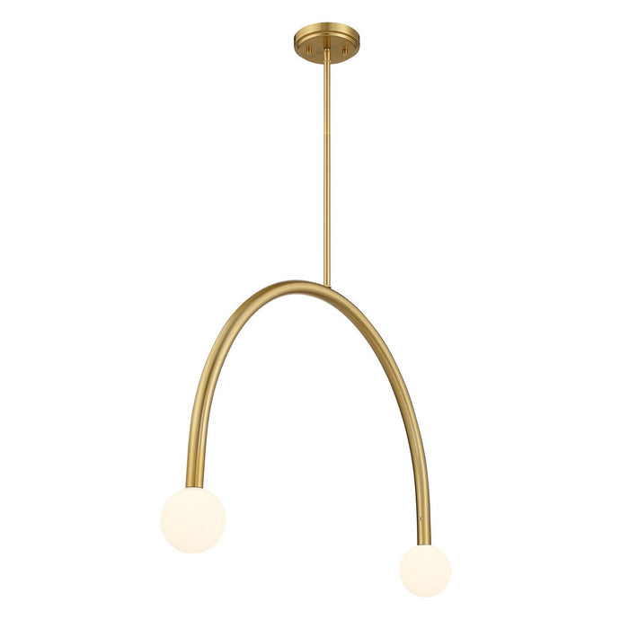 Meridian M100132NB LED Chandelier, Natural Brass