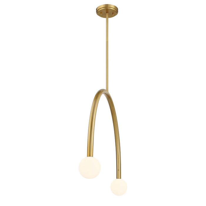 Meridian M100132NB LED Chandelier, Natural Brass