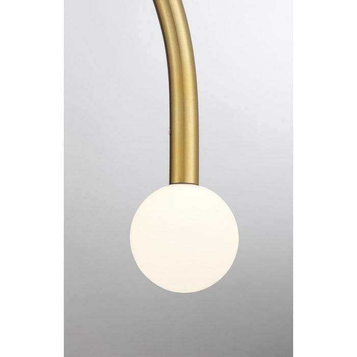 Meridian M100132NB LED Chandelier, Natural Brass