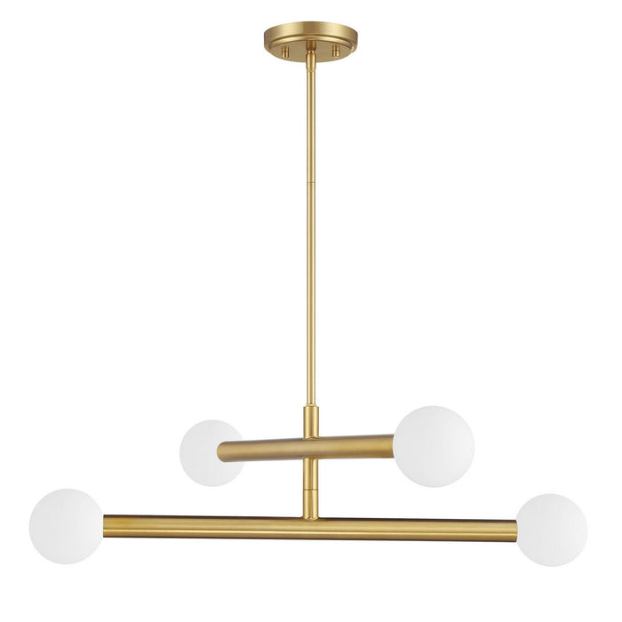 Meridian M100133NB LED Chandelier, Natural Brass