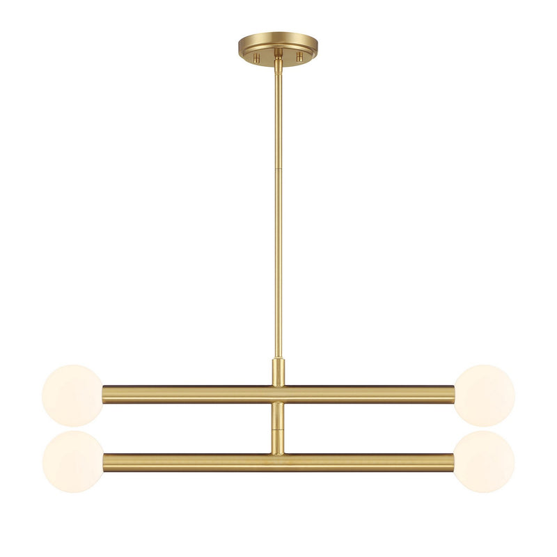 Meridian M100133NB LED Chandelier, Natural Brass