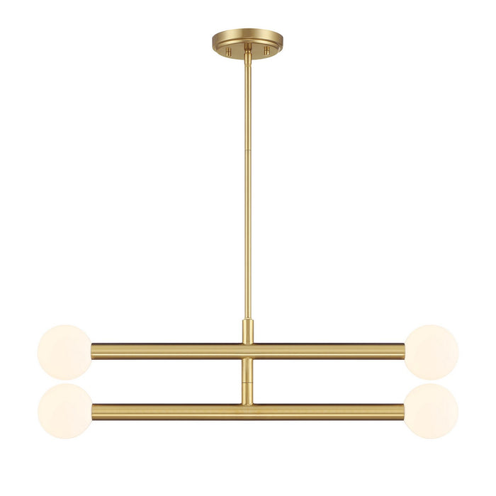 Meridian M100133NB LED Chandelier, Natural Brass