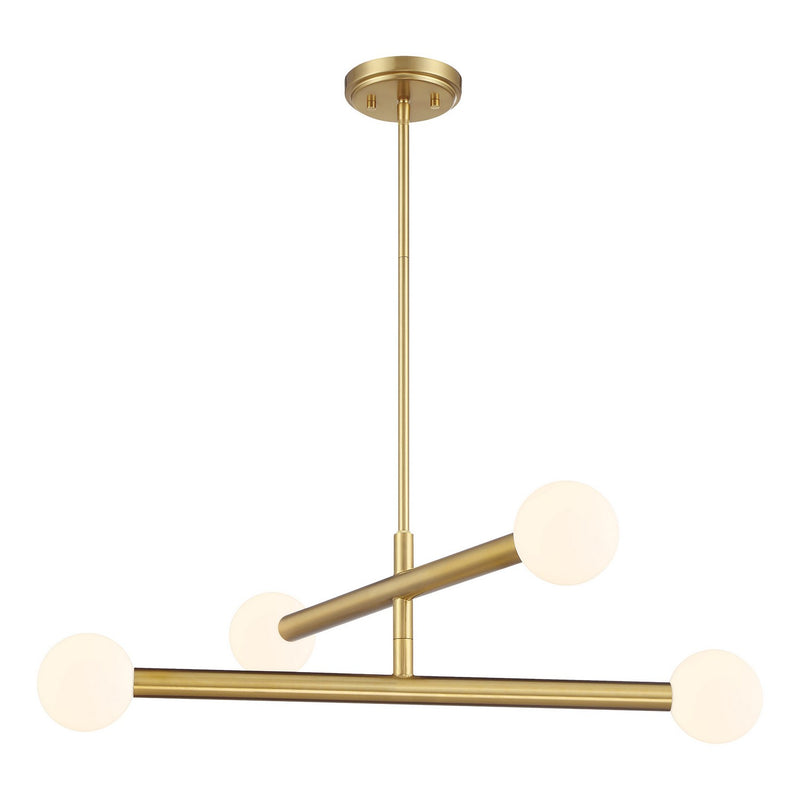 Meridian M100133NB LED Chandelier, Natural Brass
