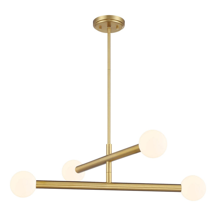 Meridian M100133NB LED Chandelier, Natural Brass
