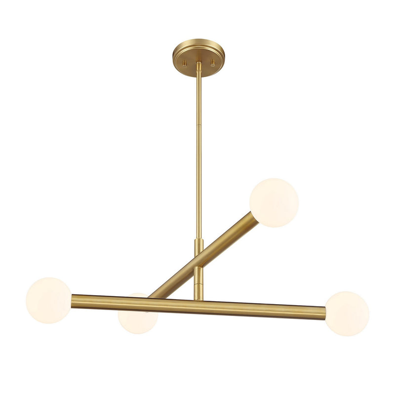Meridian M100133NB LED Chandelier, Natural Brass