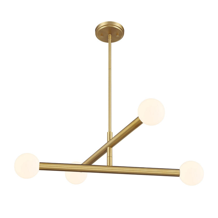 Meridian M100133NB LED Chandelier, Natural Brass