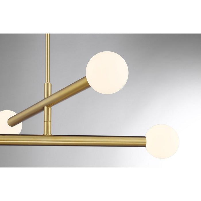 Meridian M100133NB LED Chandelier, Natural Brass
