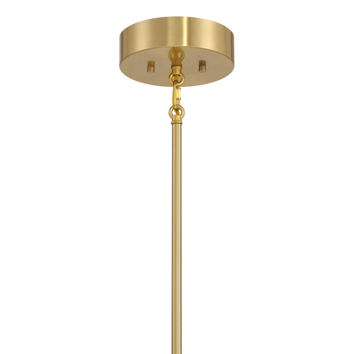 Meridian M100135NB LED Chandelier, Natural Brass